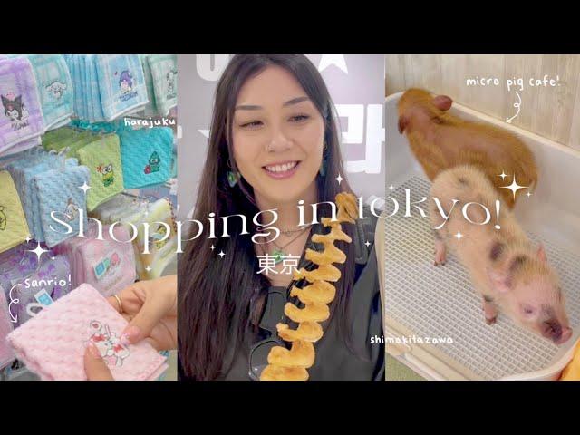 TOKYO shop with me!  harajuku, thrifting in shimokitazawa, pig cafe!