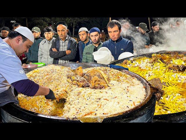 About 1000 kilos of Uzbek National pilaf | Popular street food