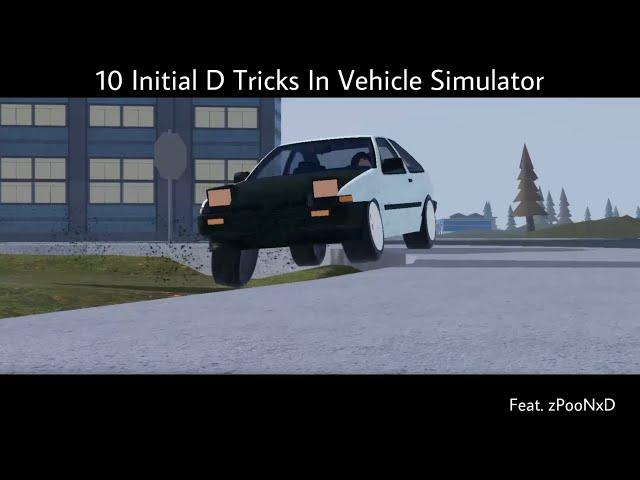 8 Initial D Tricks in Vehicle Simulator (Roblox)