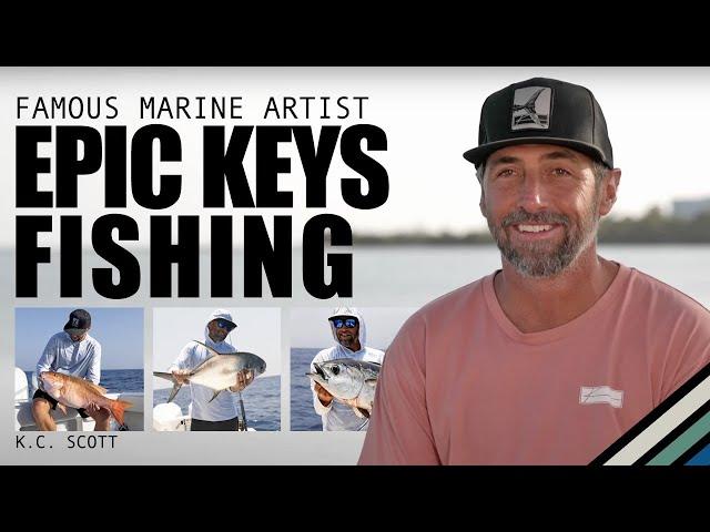 EPIC Key West Fishing Trip: K.C. Scott's Marine Art | S9E2: "Permit Sketch"