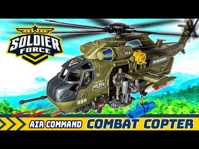 Soldier Force Light and Sound  Air Command Combat Copter Playset