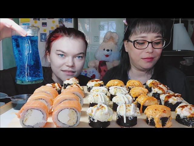 Мукбанг | Суши,роллы | Mukbang sushi and rolls | Обжор