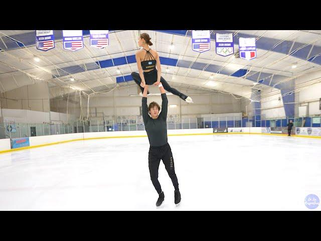 Twin Swedish Pair Skaters Greta Crafoord & John Crafoord skate to "Waves" @DeanLewis