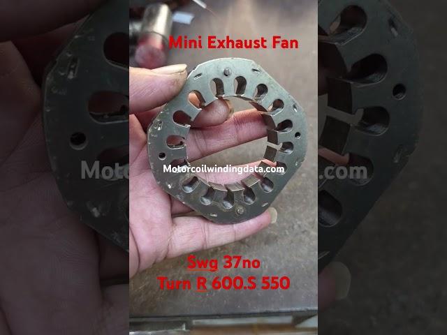Mini Exhaust Fan Winding data #exhaustfan #motorwinding #shorts #viral #electricalstrendz