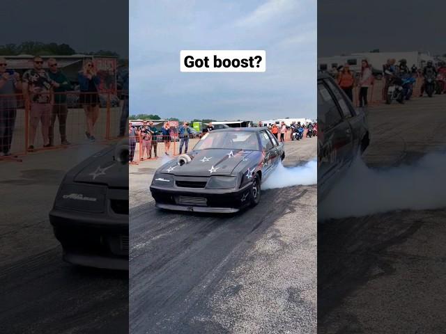 Turbocharged Ford Mustang Dragster Does a Burnout #shorts