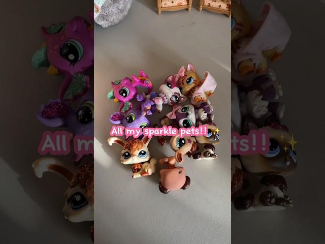 All my beautiful sparkle Lps!!  #lps #littlestpetshop #lpscollection