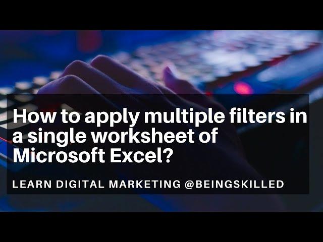 How to apply multiple filters in a single worksheet of Microsoft Excel? #Excel Tutorial