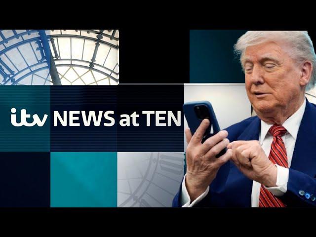 Watch ITV News at Ten – as Trump threatens tariffs on EU and Apple | ITV News