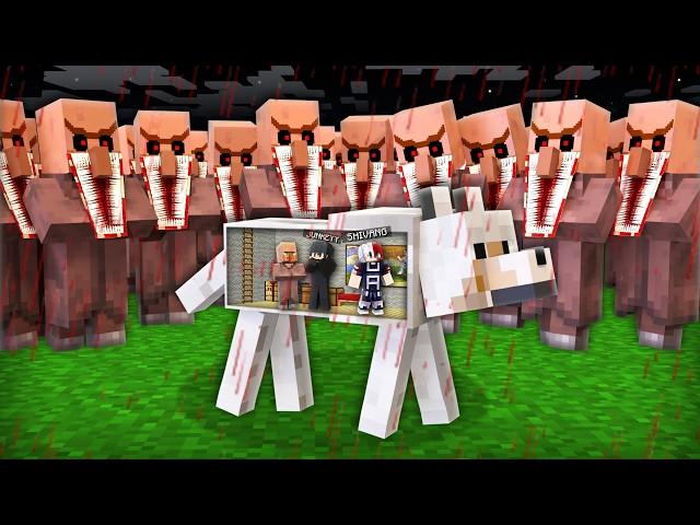 Scary Villagers Apocalypse VS Doomsday Bunker in DOG Minecraft!!