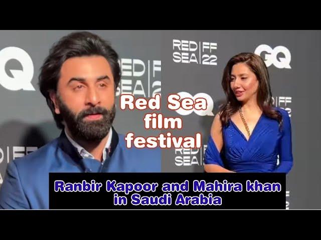 Ranbir Kapoor and Mahira Khan in Jeddah Saudi Arabia for Red Sea Film Festival 2022 || Stars night