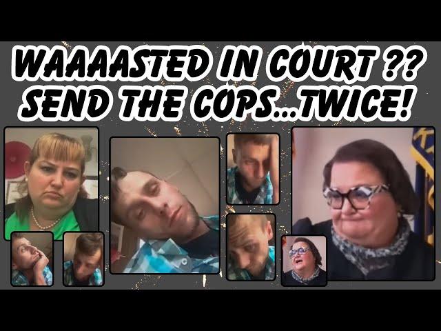 WAY WASTED IN COURT!!!  JUDGE WEBSTER HAS TO SEND THE DEPUTIES OUT…TWICE!!