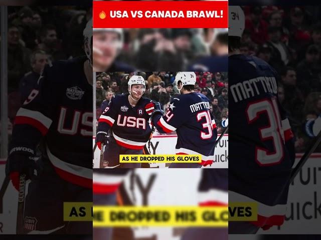 USA vs Canada Hockey Brawl | 4 Nations Face-Off 2025 #shorts