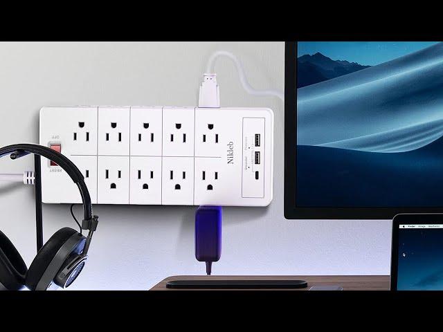 Nikleb 23-in-1 Power Strip with surge protection and multiple outlets Review