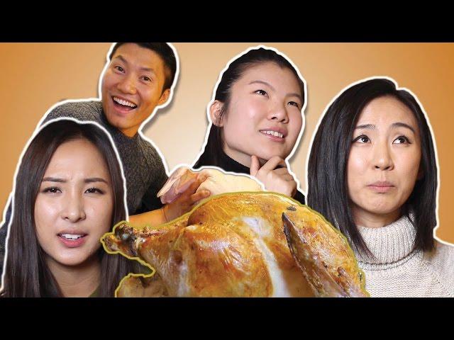 ASIAN AMERICANS make THANKSGIVING TURKEY for the FIRST TIME!