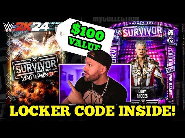 *LOCKER CODE GIVES FREE VC* Can I Unlock All Survivor Series War Games Cards? WWE 2k24 Pack Opening