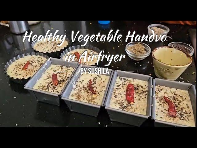 Airfryer Handvo | Healthy Oats Handvo | No fermentation Handvo | Gujarati Rice Oats Semolina Handvo