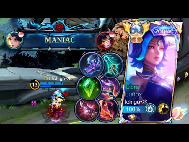 MANIAC! Perfect Play Lunox Insane Domination - Top 1 Global Lunox by Ichigo•水 - Mobile Legends