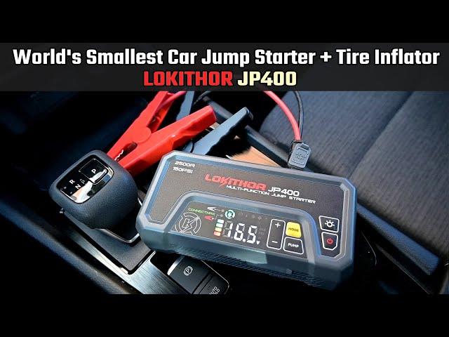 World's Smallest Car Jump Starter + Air Compressor | Lokithor JP400