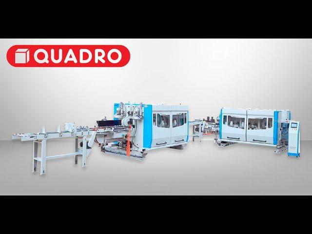 Высокоточная скоростная паркетная линия тяжёлого класса QUADRO Parquet line | Процесс нарезки доски