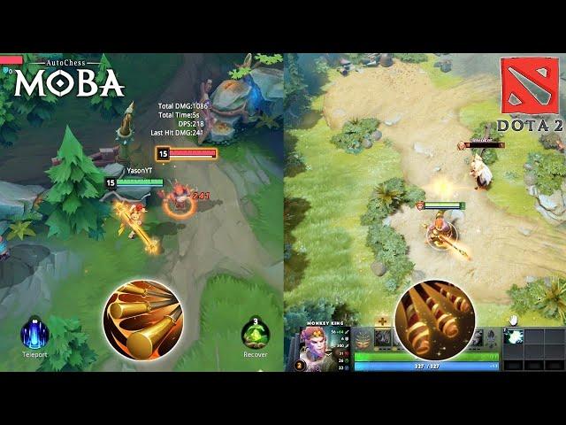 AutoChess Moba vs Dota 2 Abilities Comparison