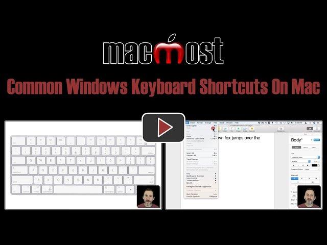 Common Windows Keyboard Shortcuts On Mac (#1722)