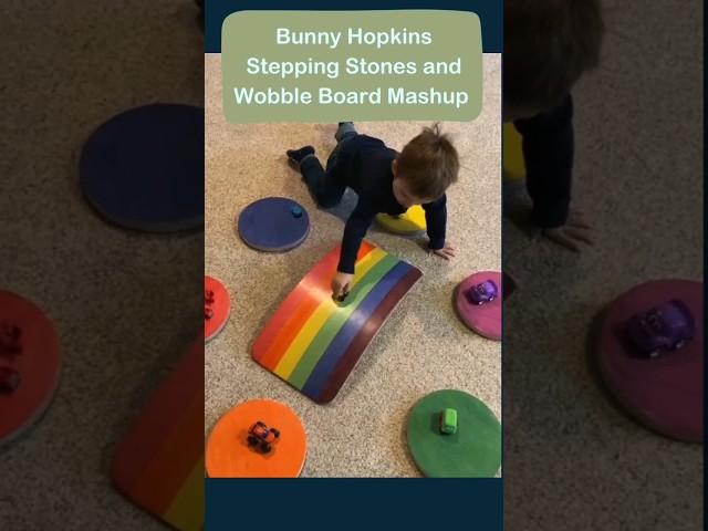 Bunny Hopkins Stepping Stones and Wobble Board Mashup  #shorts #trending #shortsfeed