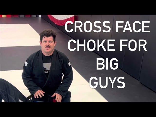 Cross face choke for big guys (very easy low risk )