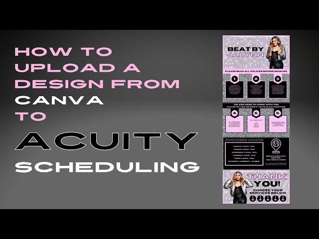 How Upload A Design From Canva to Acuity Scheduling Site