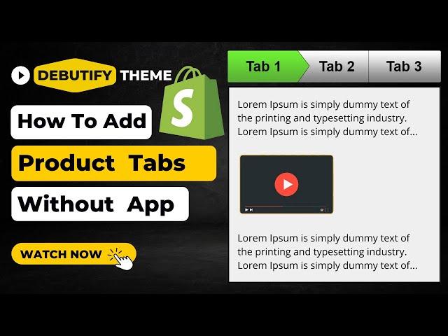 How do I Add Product Page Tabs to Shopify? Debutify Theme Without App | Fully Responsive