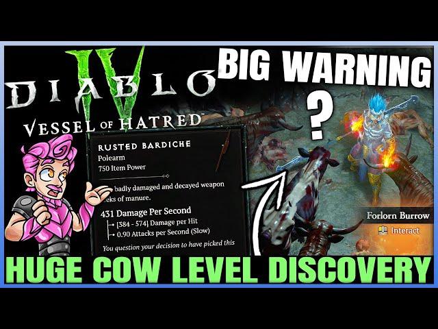 Diablo 4 - Secret Cow Level is REAL!? HUGE New Season 6 Discovery & New Item Unlock Found - Guide!