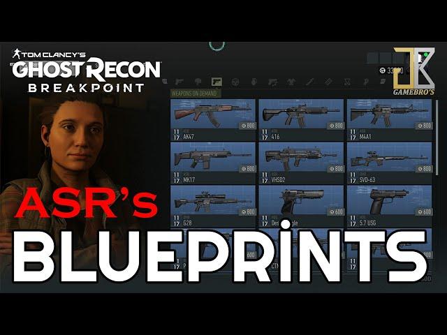 Ghost Recon Breakpoint -  ALL ASR's WEAPON BLUEPRINTS LOCATION