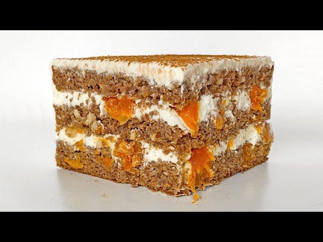 Healthy Carrot Cake without sugar and flour! Low-carb recipe