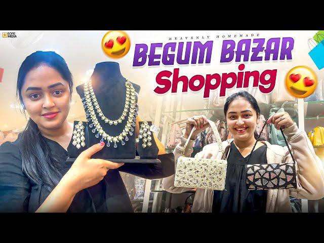Vlog Begum Bazar Shopping ️   || Jewellery ,Handbags  || Heavenly Homemade