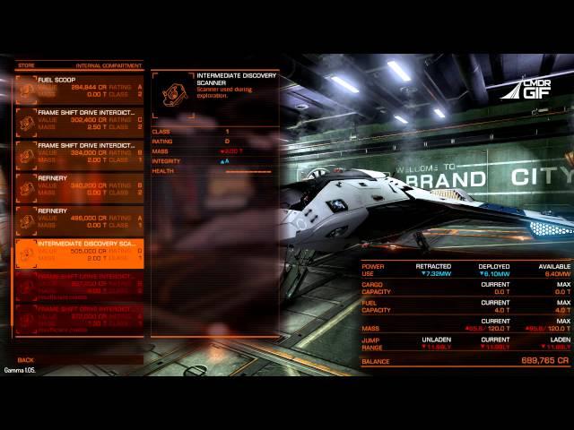 Elite:Dangerous - Оснащение корабля (gamma 1.05)