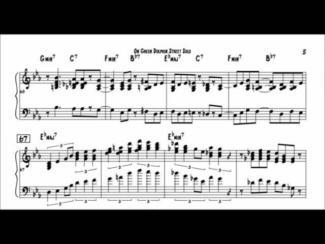 Bill Evans - Transcription - On Green Dolphin Street Solo