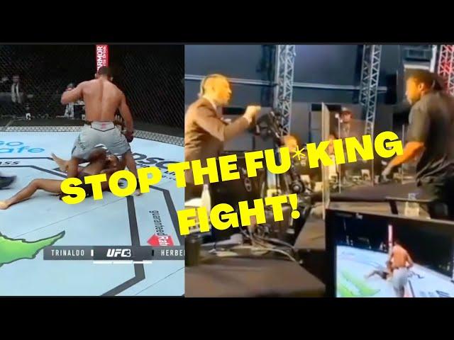 "STOP THE FIGHT!" Horrible Stoppage by Herb Dean | Dan Hardy Goes Off On Herb