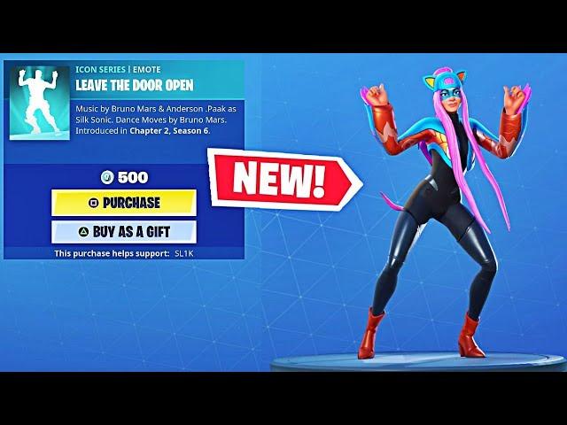 *NEW* BRUNO MARS EMOTE LEAVE THE DOOR NEW FORTNITE ITEM SHOP