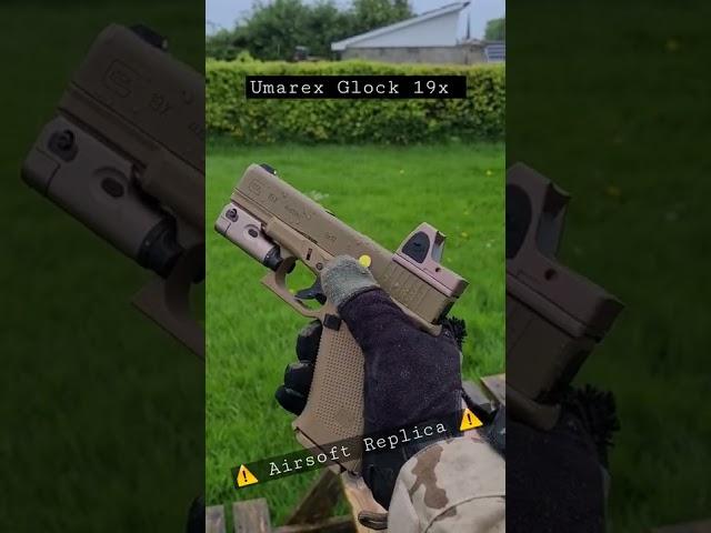 Umarex licenced Glock 19x GBB airsoft pistol. Testing my glock setup in the rain.  #airsoft #milsim