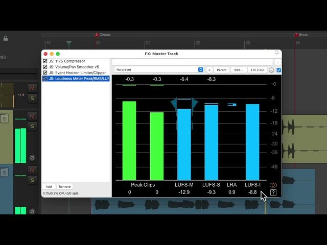 JS: Loudness Meter Plugin (LUFS) in REAPER