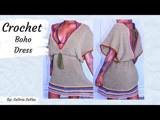 Crochet Boho Dress/Cover-up