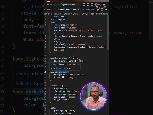  Toggle Dark Theme Interview Question  #codewithkg #coding