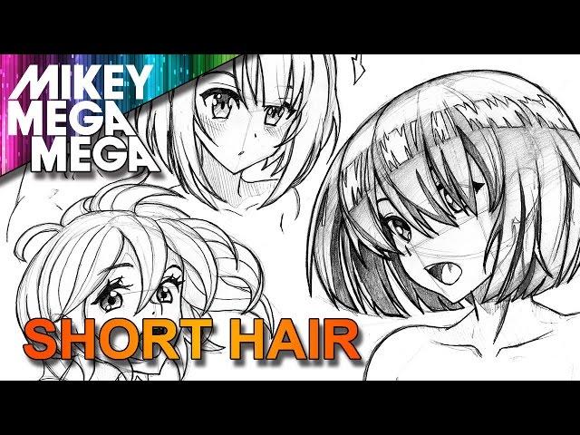 How To Draw SHORT HAIR FOR ANIME MANGA