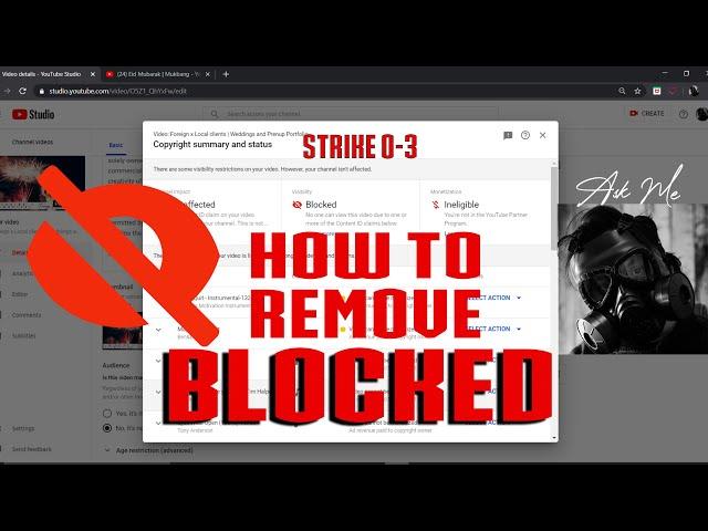 How to remove Blocked Worldwide on Youtube Videos | Strike 0-3 | Black Theme