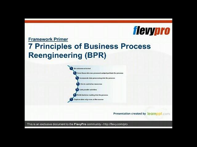 7 Principles of Business Process Reengineering (BPR)