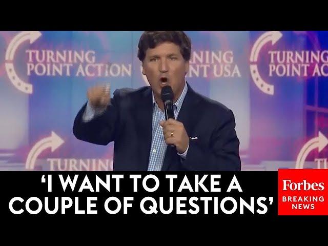 FULL REMARKS: Tucker Carlson Takes Questions From Audience, Blasts Democrats At Turning Point Event