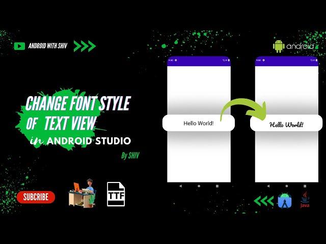 How to Change Font Style of TextView in Android Studio | Android | JAVA | 2023 | AndroidWithShiv