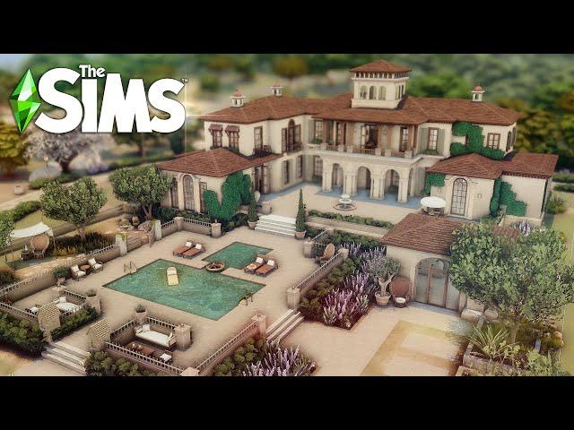 Huge Mediterranean Family House |Collab with @Simsphony | La Dolce Vita Save File