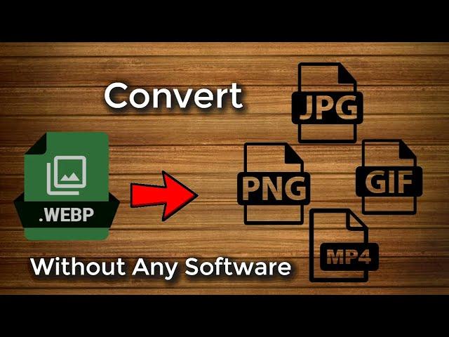 Convert WEBP to JPG, PNG, GIF, MP4 & Videos Without any software