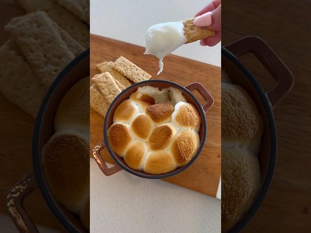 *ASMR* SMORES DIP! #asmr #satisfying #dessert #smoresdip #recipe #kitchen #dessertideas