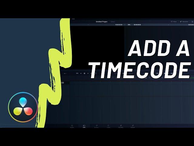 How to Overlay a Timecode Stamp in Davinci Resolve